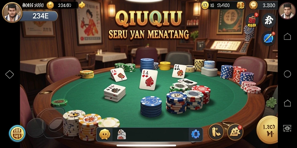 Tampilan gameplay seru dalam 234E QiuQiu.
