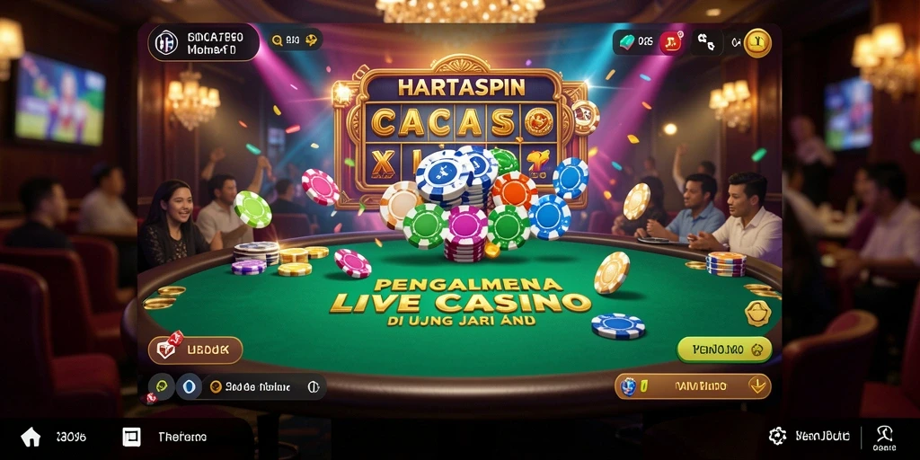 Screenshot HARTASPIN menampilkan dealer langsung dalam permainan roulette yang seru.