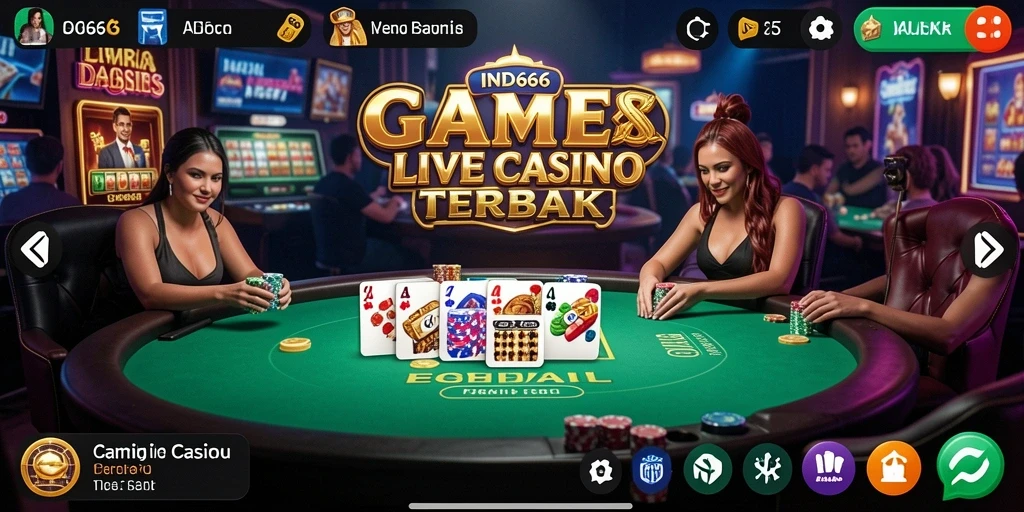 Tampilan menarik dari gameplay Live Casino di IND666 yang mengasyikkan.