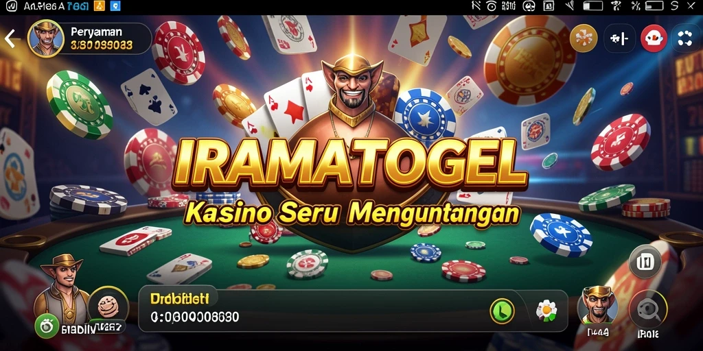 Tangkapan layar gameplay IRAMATOGEL yang menampilkan suasana Kasino yang mendebarkan.