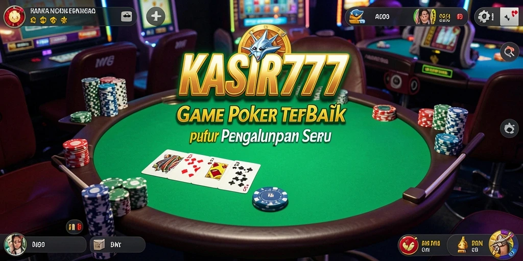 Tampilan gameplay menarik dalam <strong>KASIR777</strong> dengan suasana poker yang nyata.