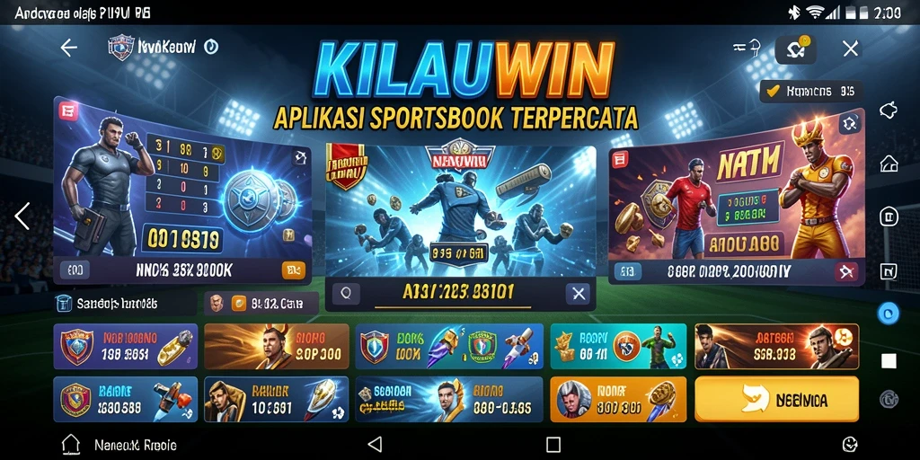 Tampilan utama KILAUWIN dengan berbagai pilihan taruhan olahraga.
