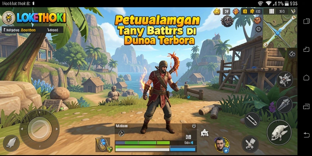 Screenshot gameplay LOKETHOKI menampilkan kebebasan eksplorasi dunia terbuka.