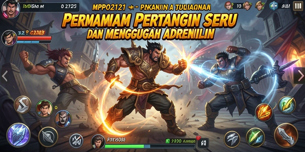Gambaran gameplay seru dalam MPO2121 dengan pertarungan intens dan karakter beragam.