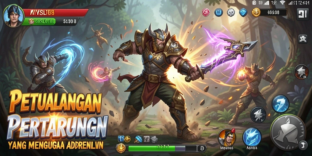 Screenshot MYSLOT188 menampilkan aksi pertarungan yang mendebarkan.