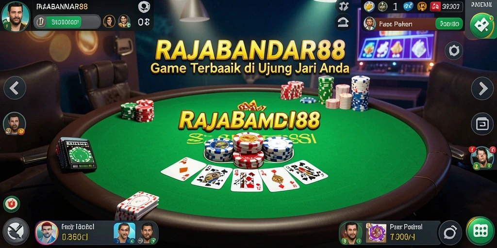 Tampilan gameplay menarik dari RAJABANDAR88 dalam permainan Poker.