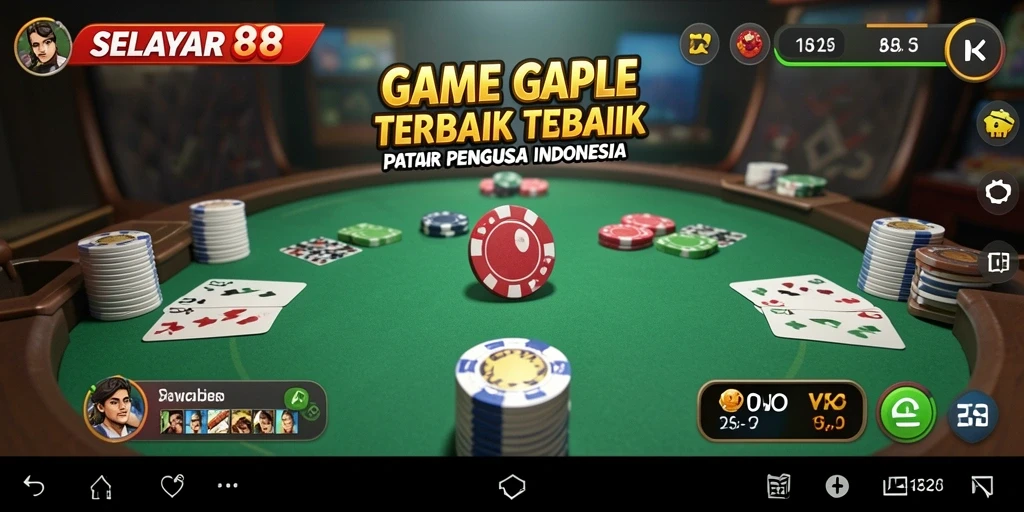 Screenshot SELAYAR88 menampilkan keseruan gameplay Gaple yang asyik.