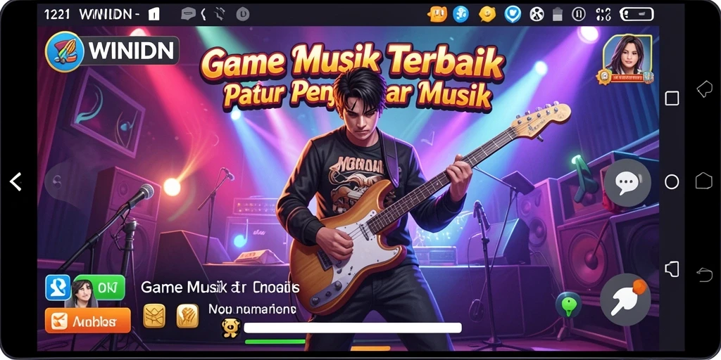 Screenshot gameplay WINIDN menampilkan tantangan musik yang seru.